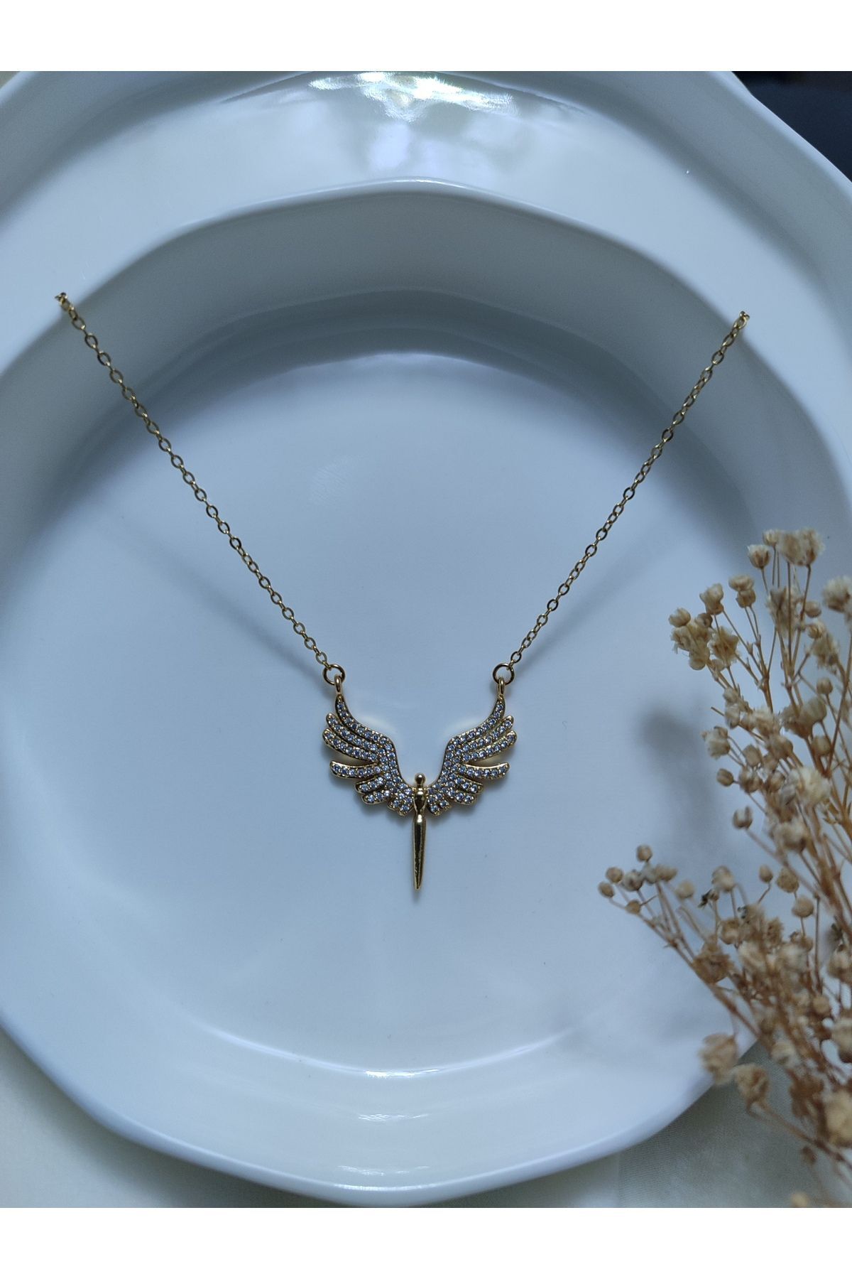 Mikail Meleği Çelik Kolye