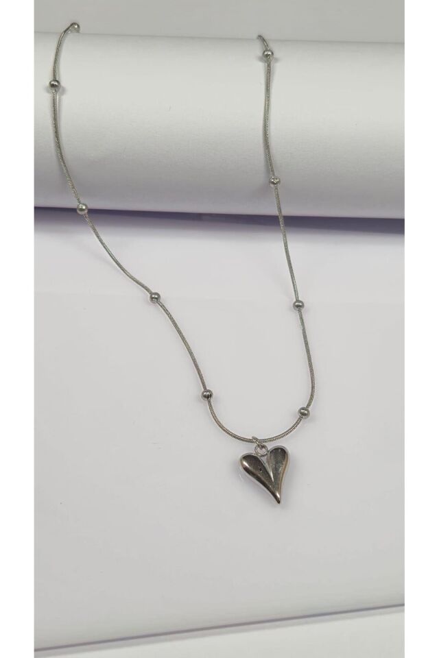 Silver Dorika Toplu  Kalp Kolye