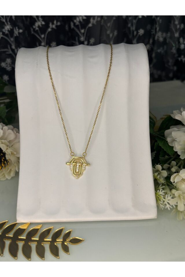 GOLD ÇELİK SERENAY KOLYE Gold - S