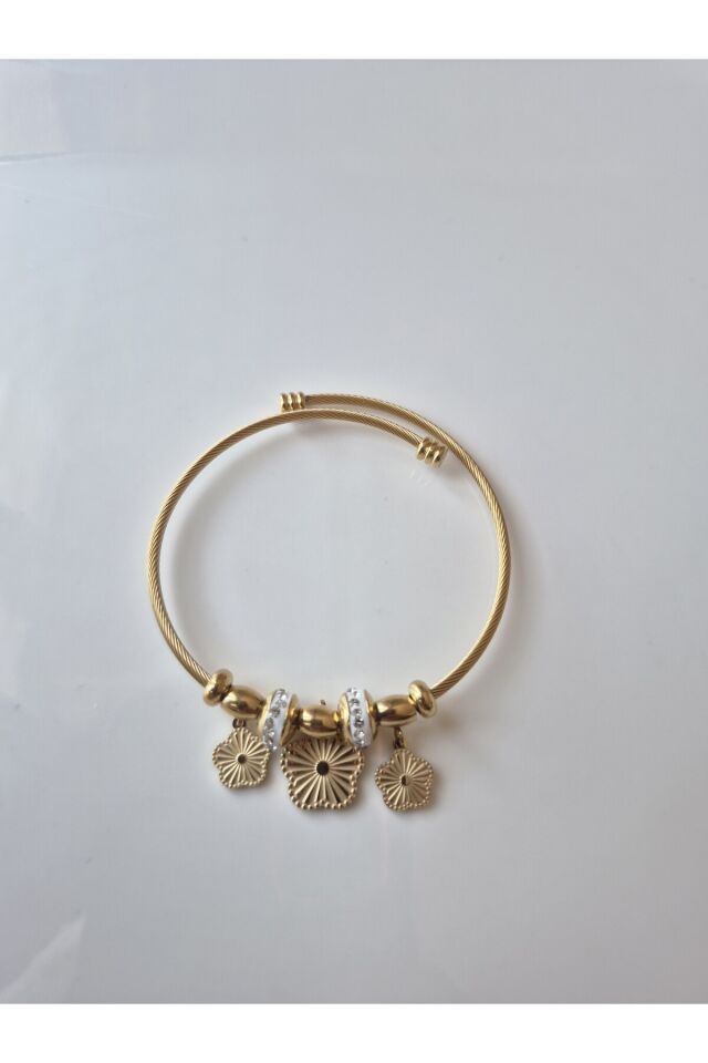 ''Yonca Figürlü Charm Bileklik – Gold'' Sarı - Standart