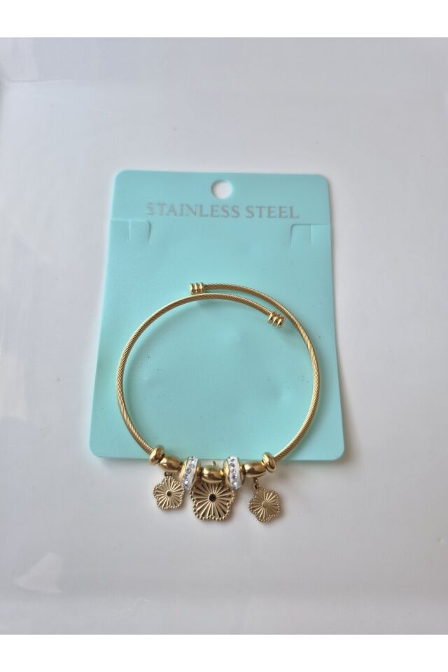 ''Yonca Figürlü Charm Bileklik – Gold'' Sarı - Standart