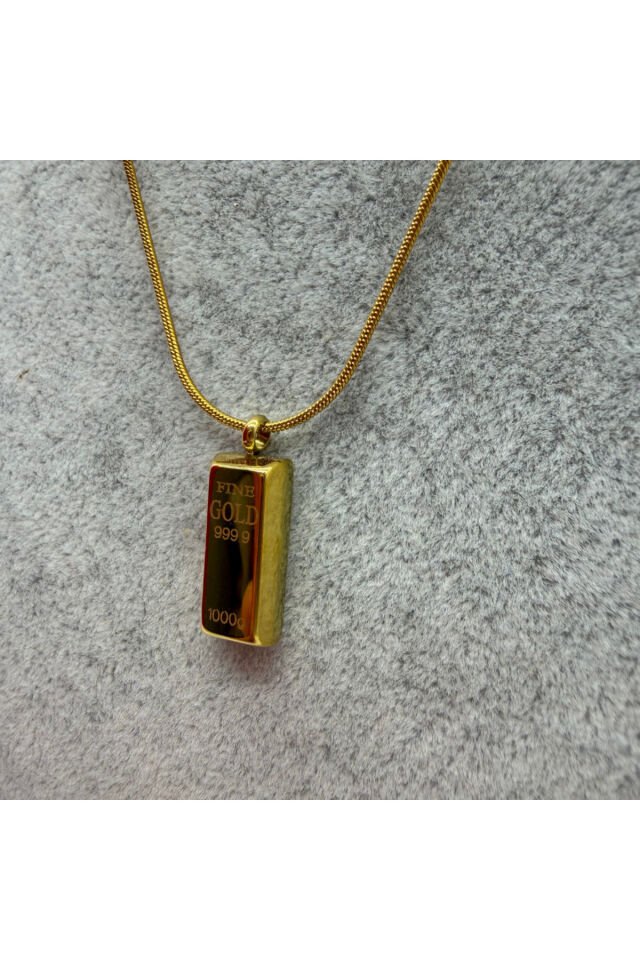Gold Külçe Kolye